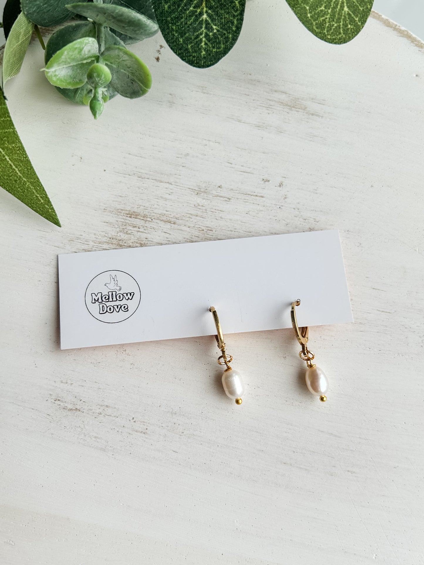 Pearl Charm Hoops