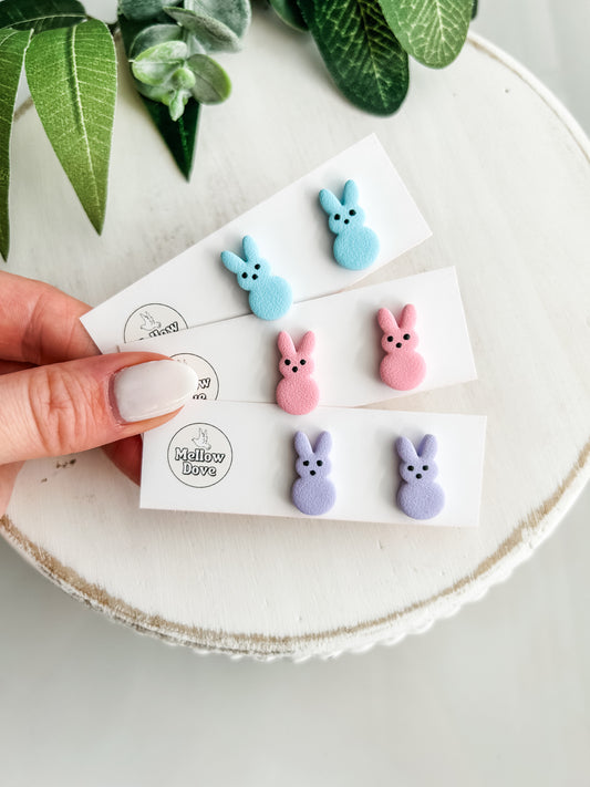 Peeps Bunny Studs