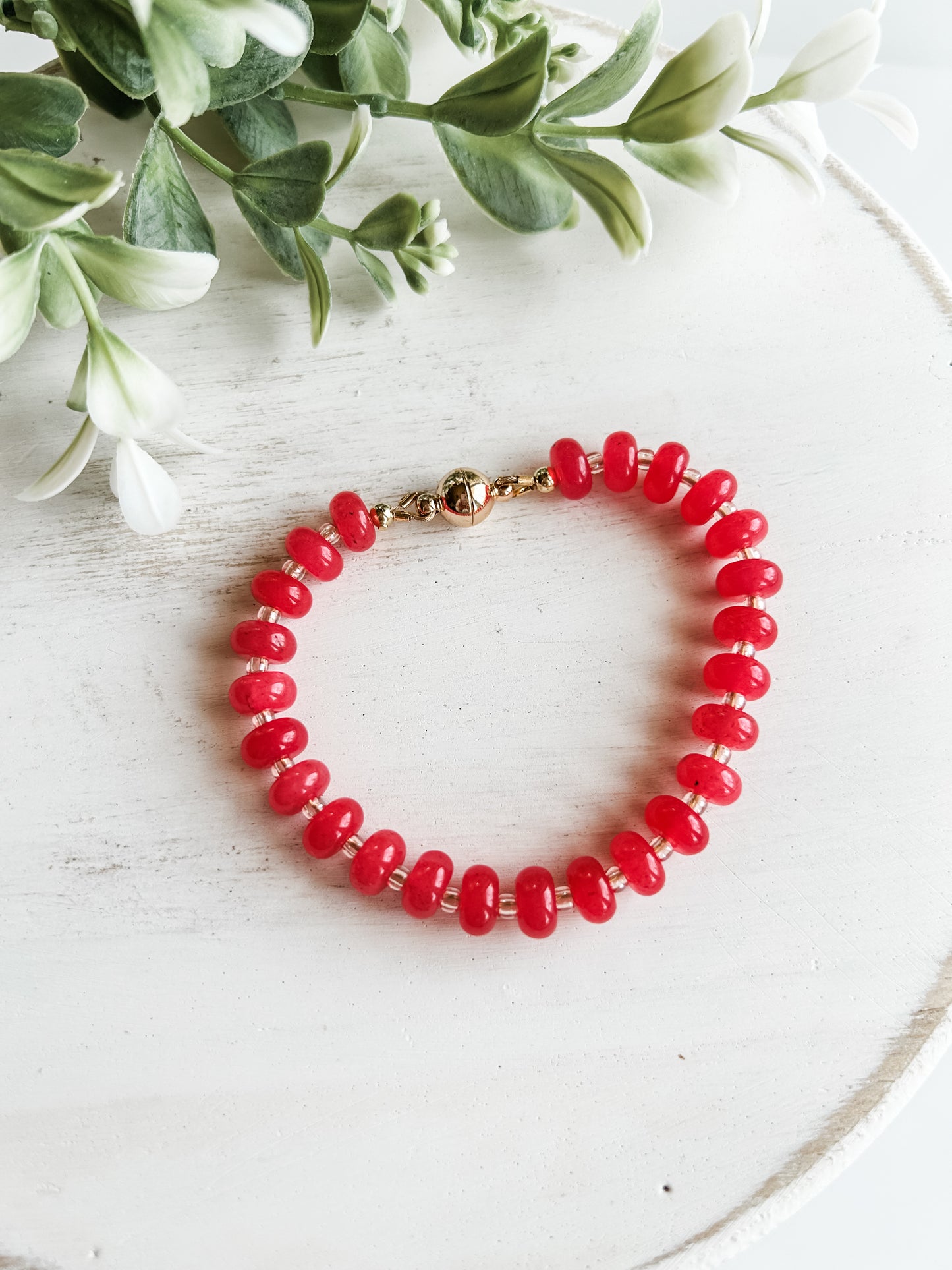 Cherry Quartz Gemstone Bracelet