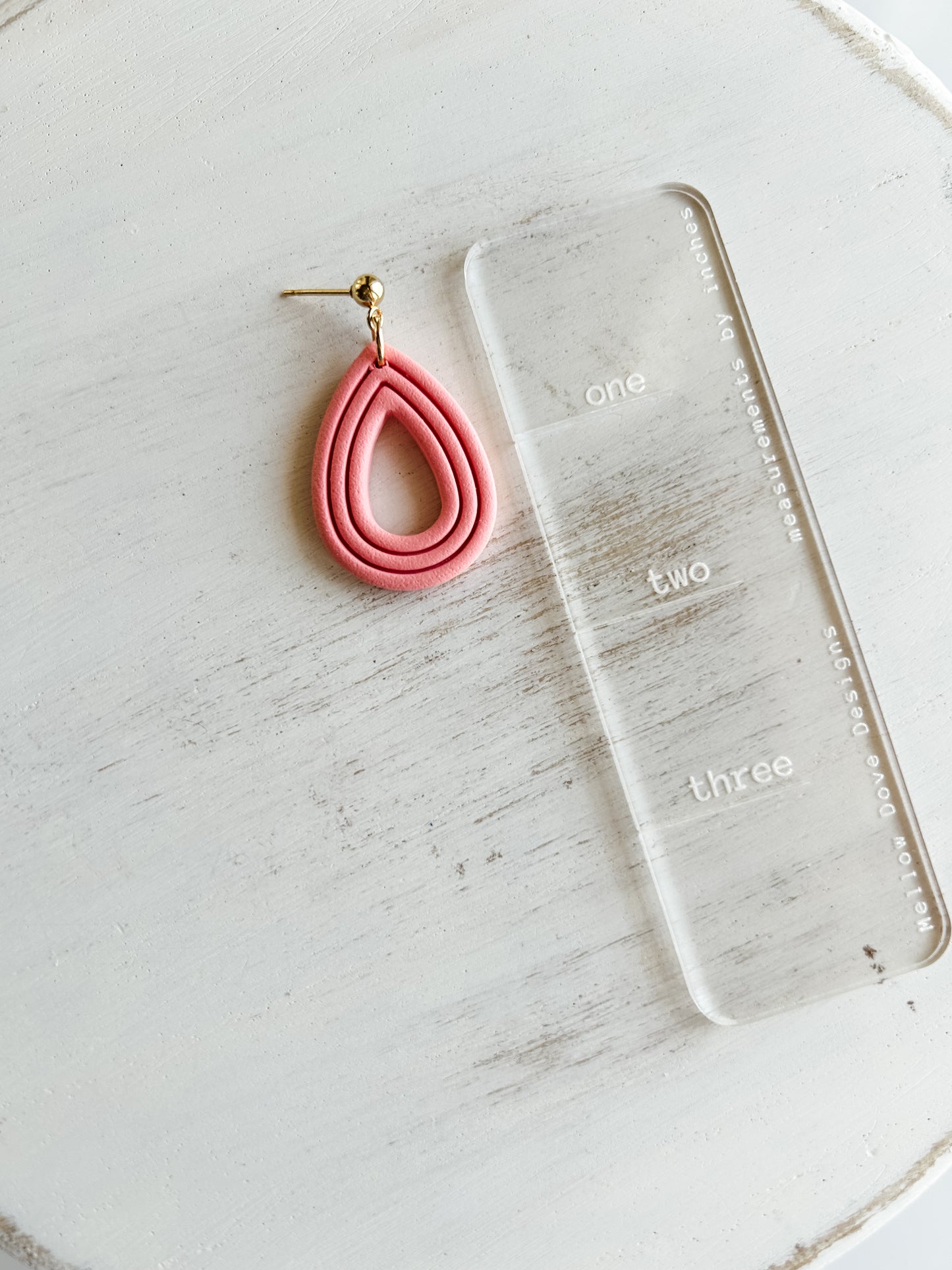 Classic Teardrop Dangles | Coral Pink
