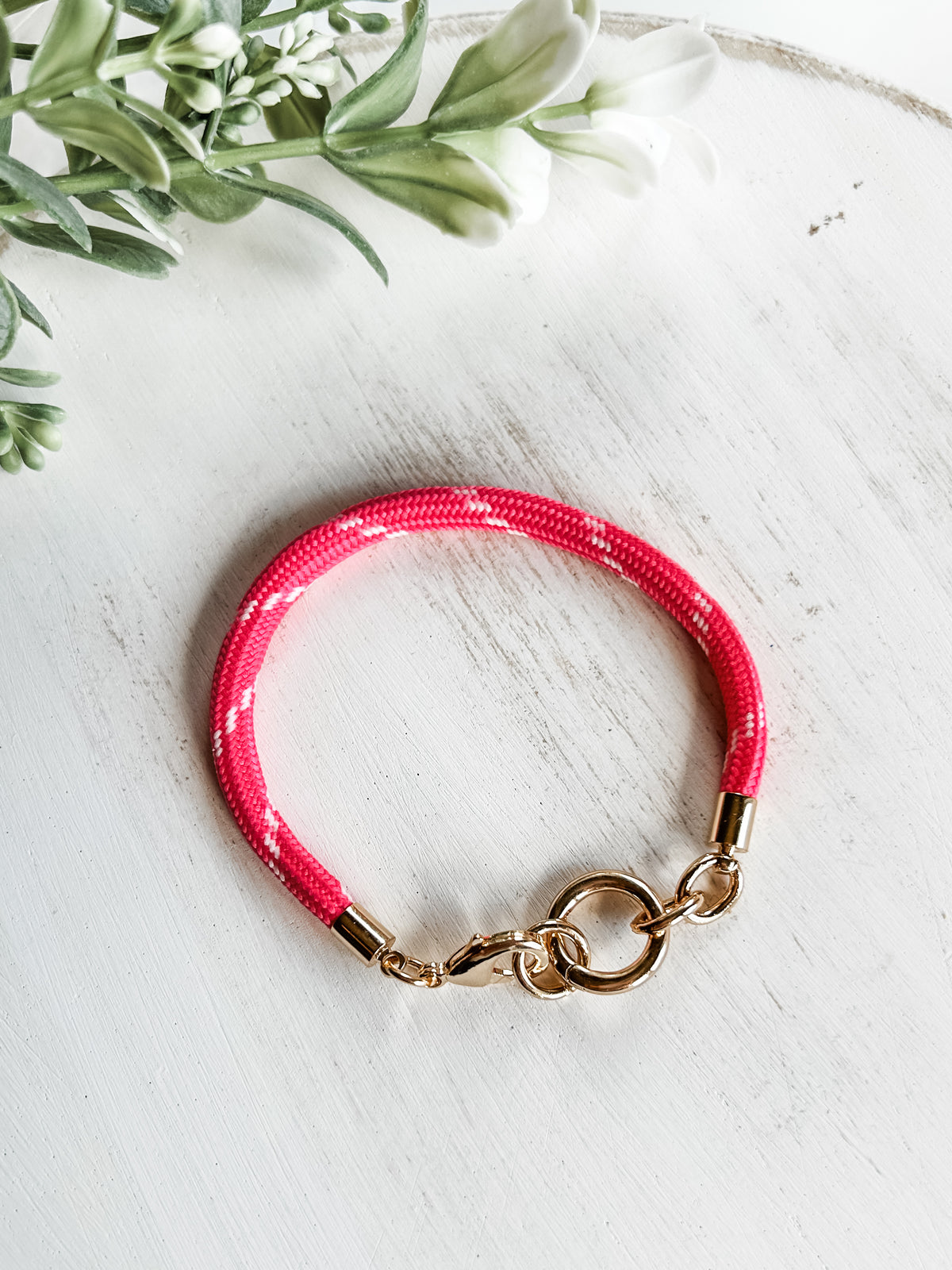 Charm Bracelet Base | Hot Pink Paracord