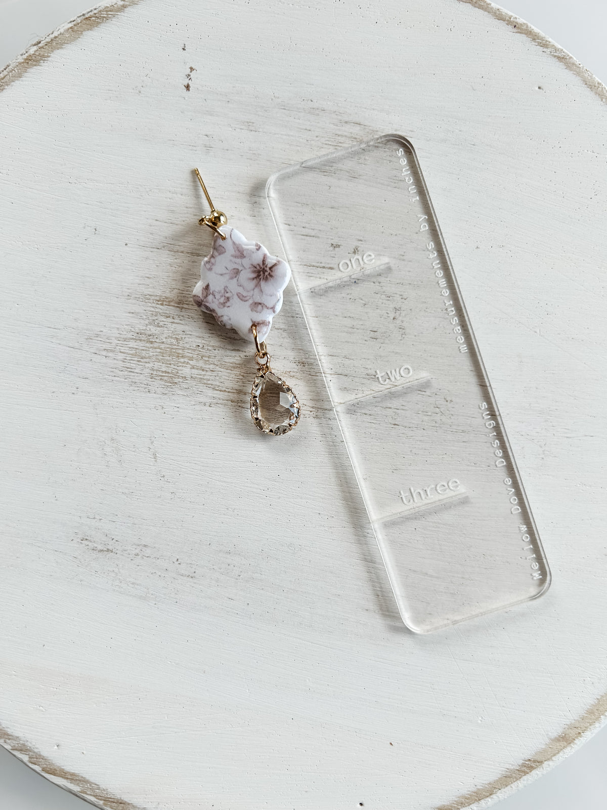 Neutral Chinoserie Statement Earring