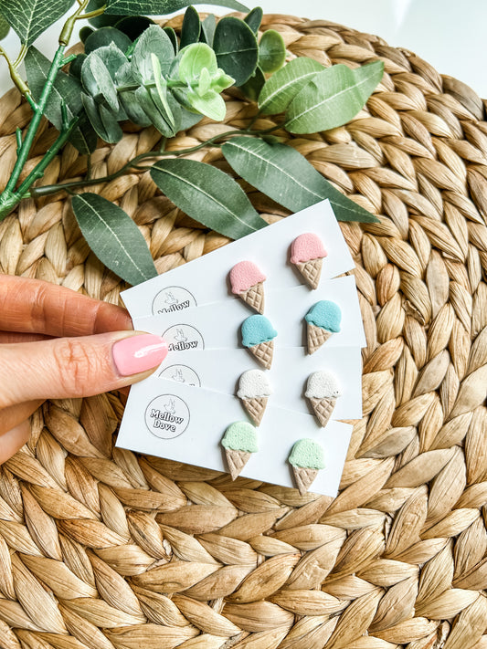 Ice Cream Cone Studs