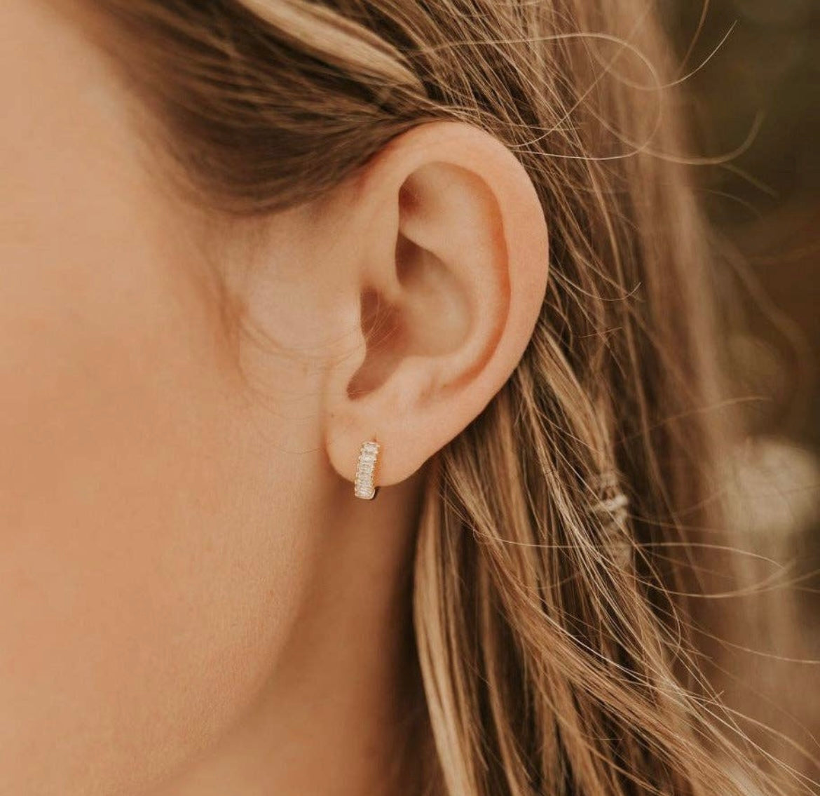 Ivy Diamond Gold-Filled Hoops