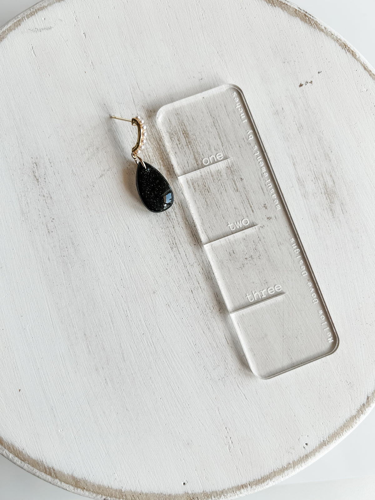 Black Shimmer | Pearl Hoop Earring