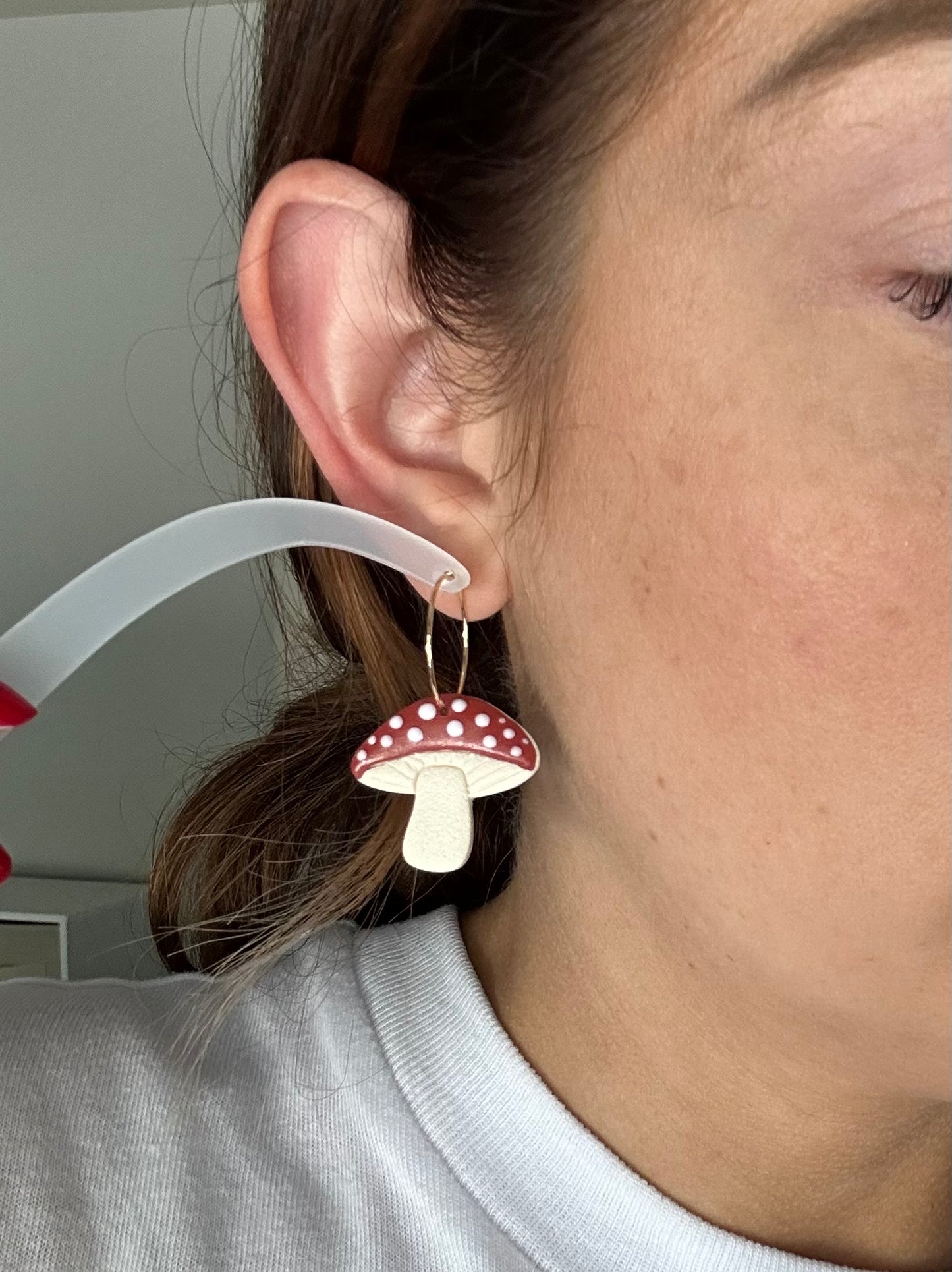 Boho Mushroom Hoops
