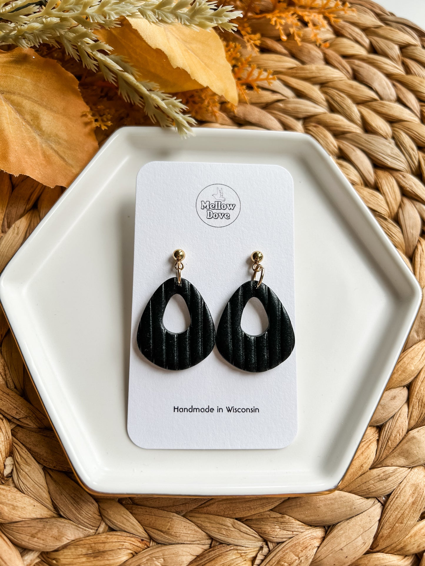 Autumn Day Ribbed Earrings