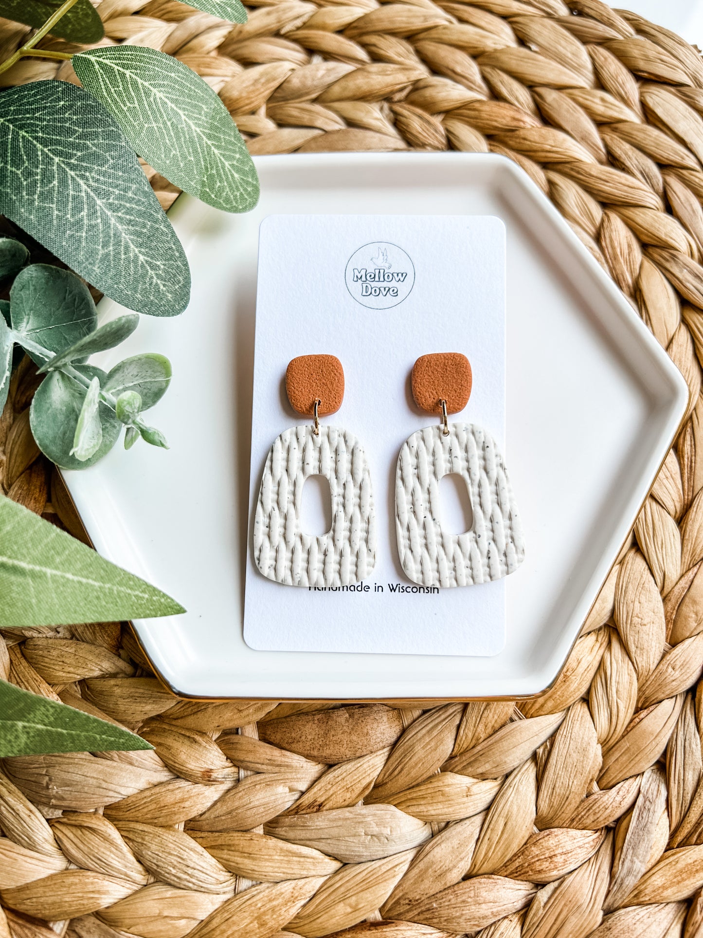 Ivory Rattan Earrings