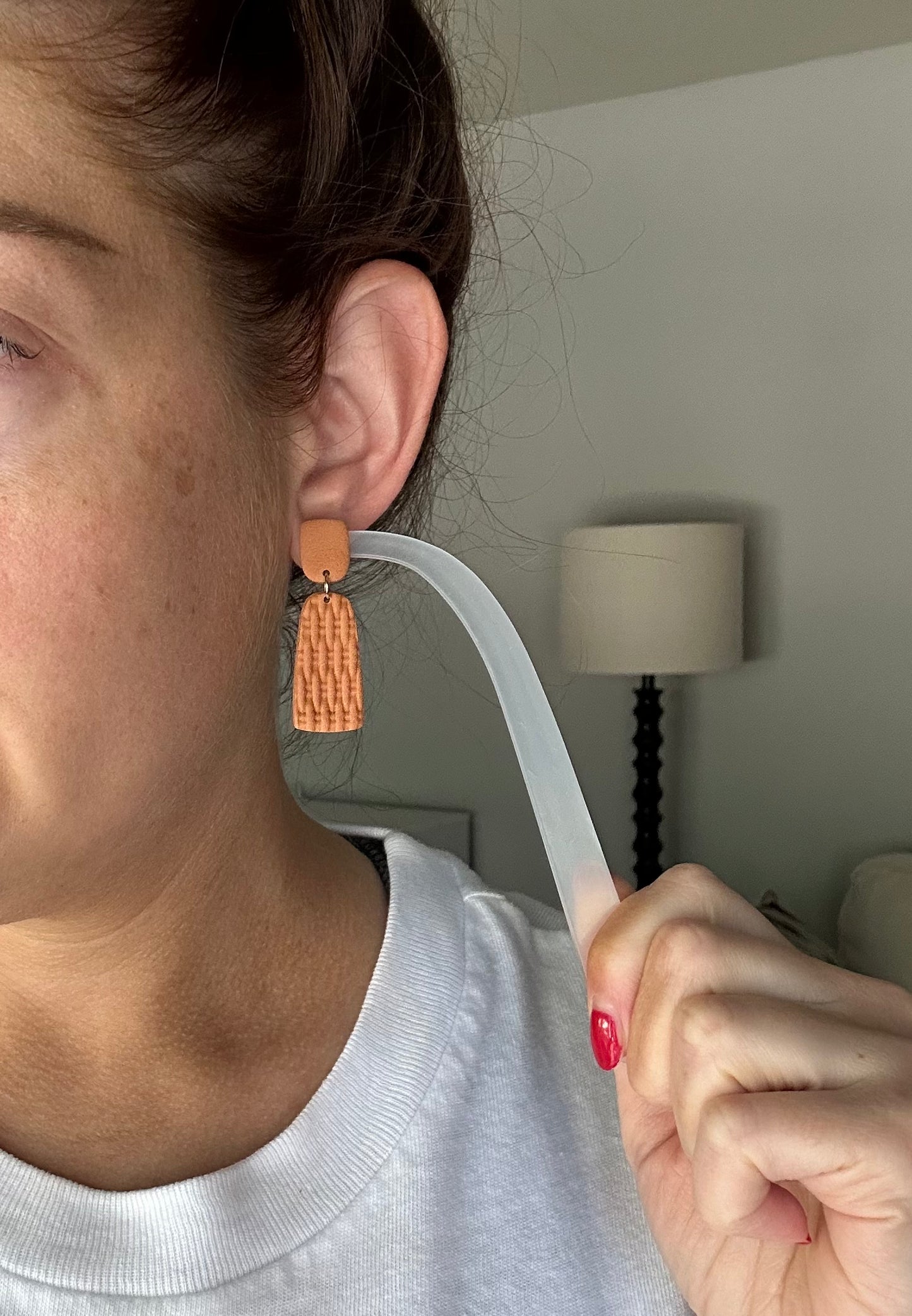 Pumpkin Spice Rattan Earrings
