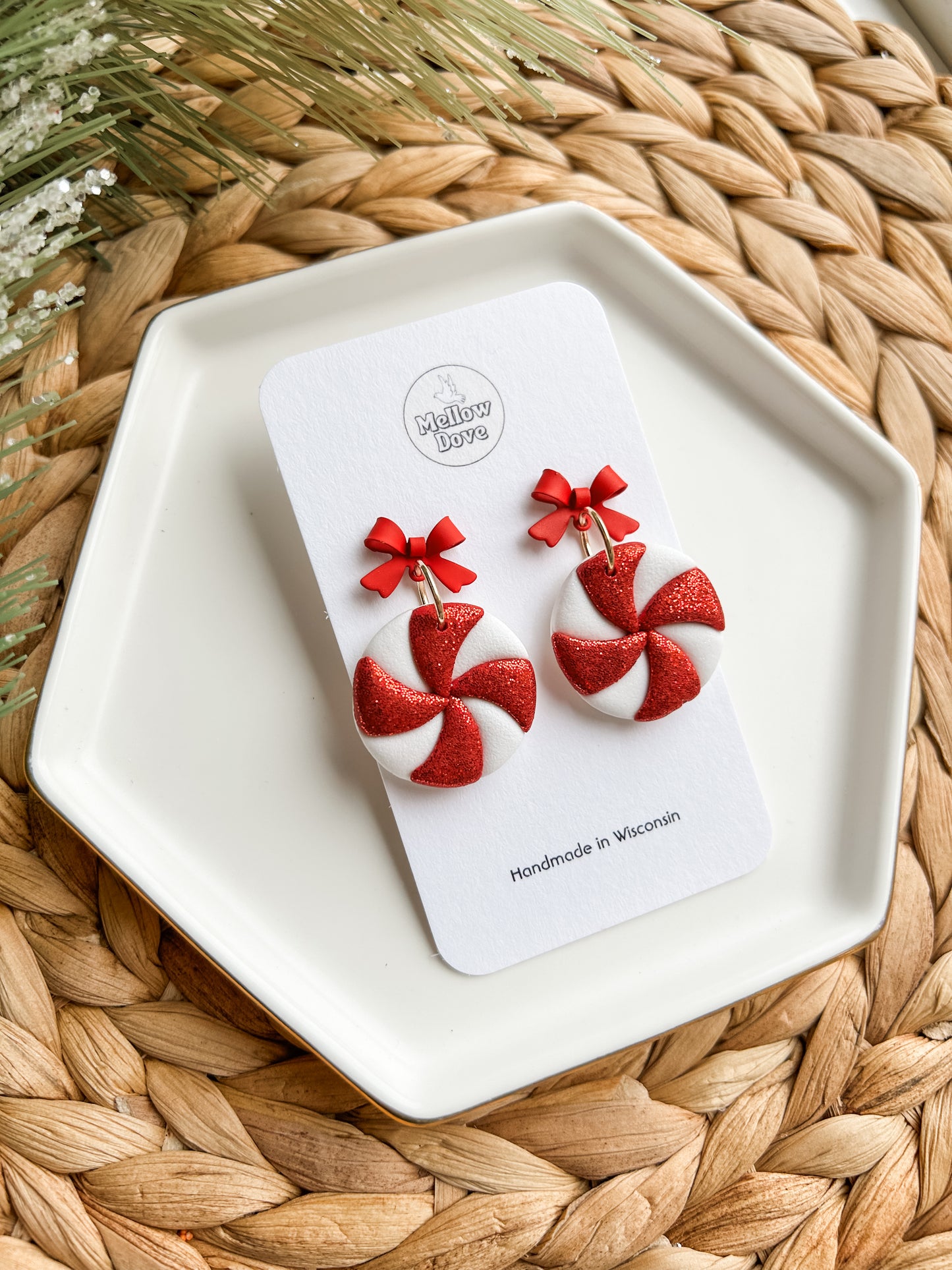 Peppermint Swirl Earrings