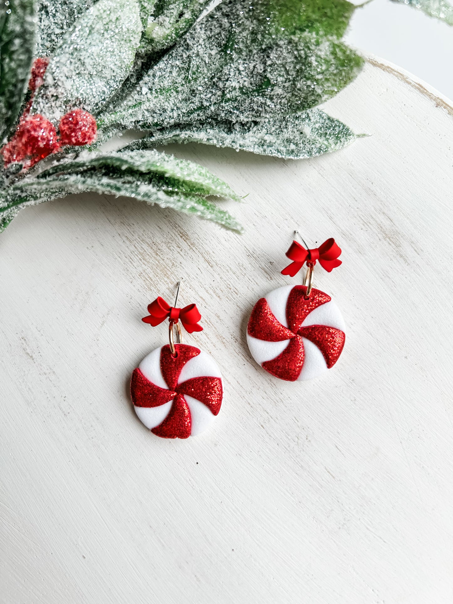 Peppermint Swirl Earrings