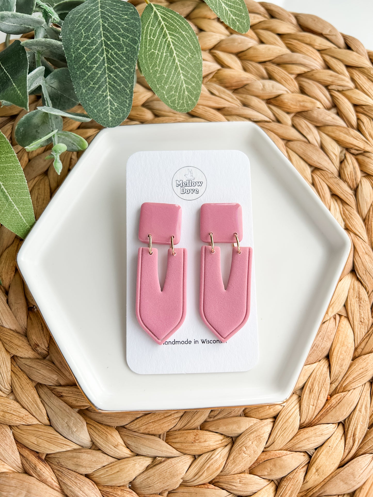 Geometric Square Top Earrings