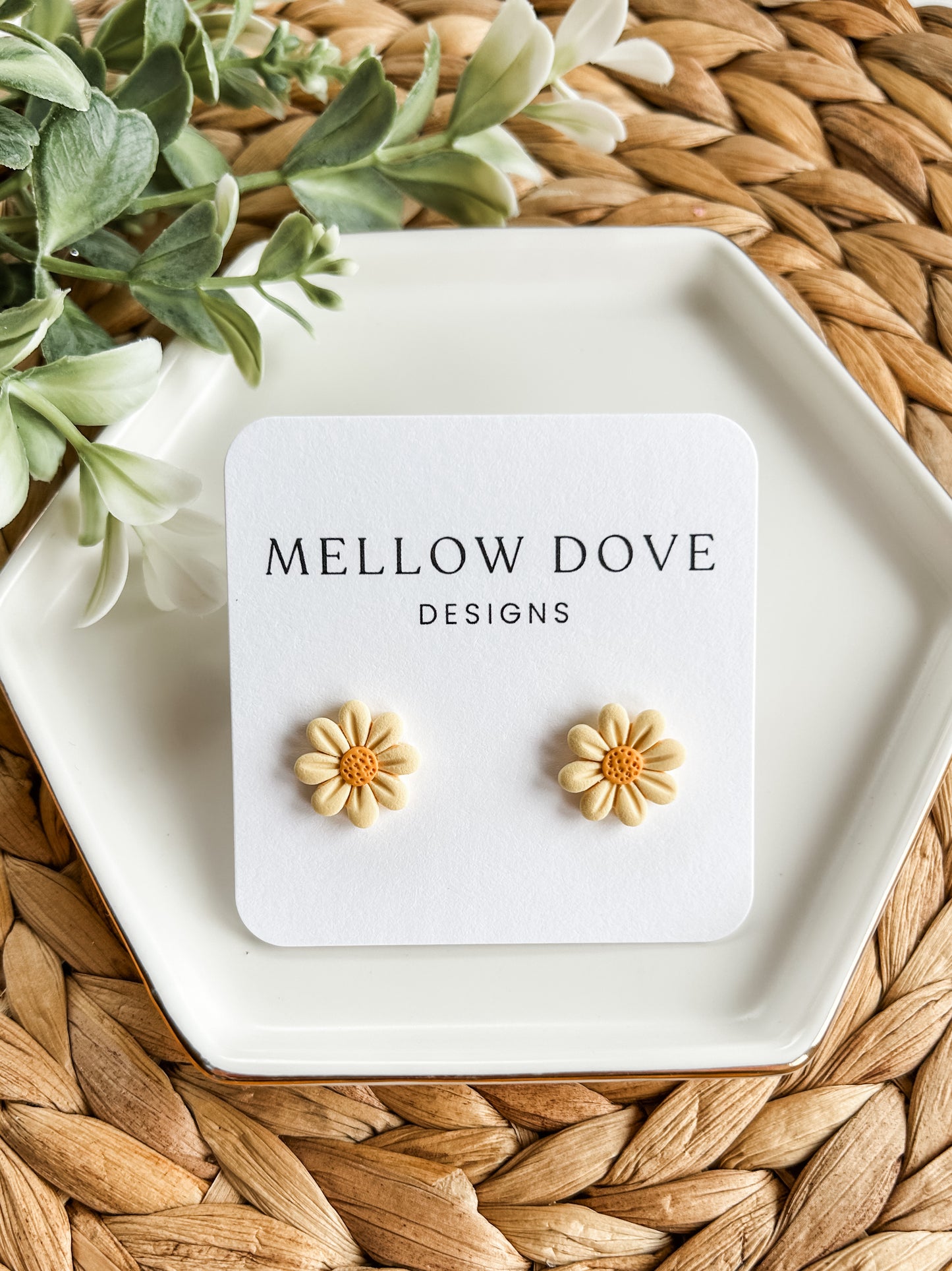 Yellow Daisy Studs