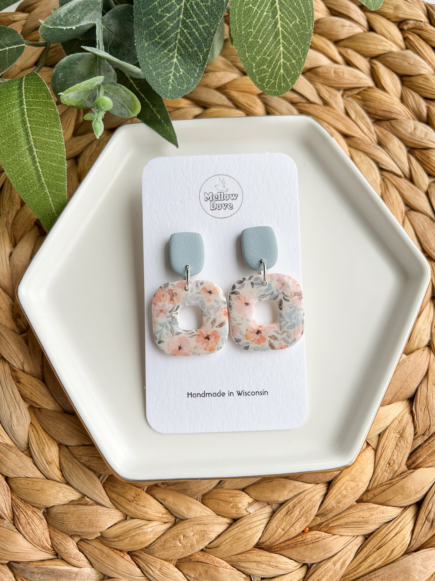 Easter Blue Floral Earrings