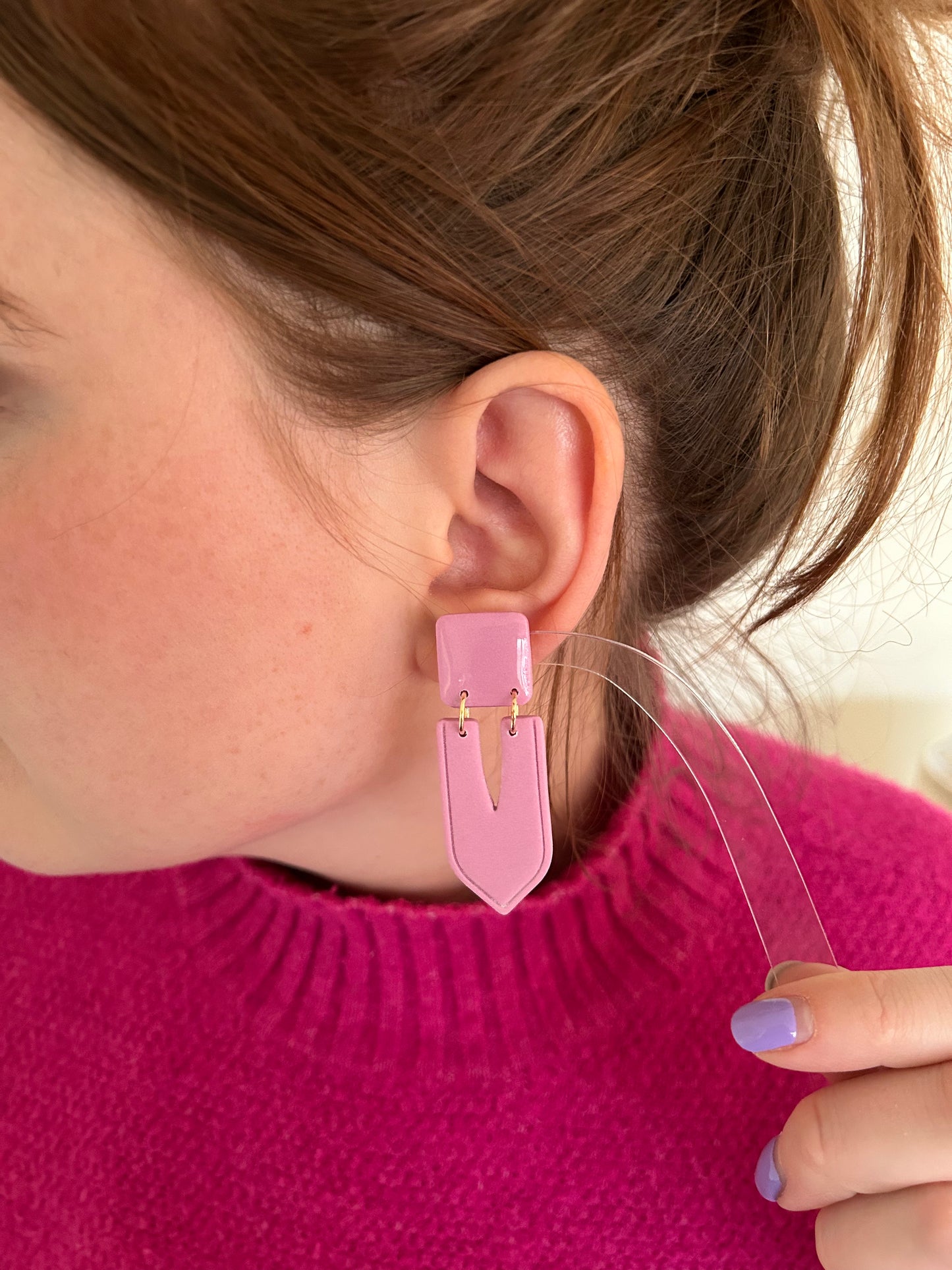 Geometric Square Top Earrings