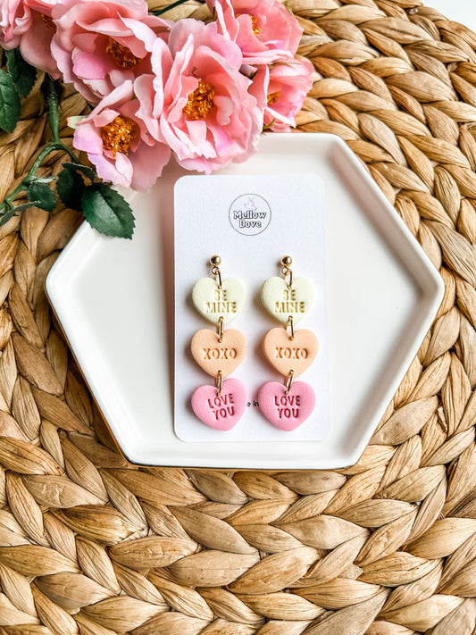 Candy Hearts Trio Earrings