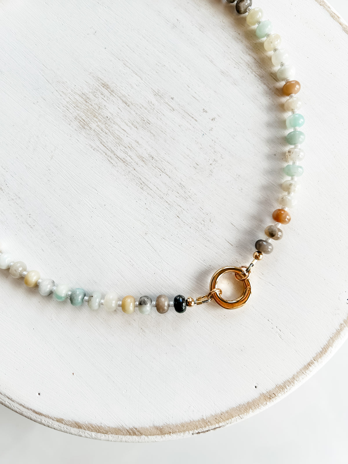 Charm Necklace Base | Amazonite Gemstone
