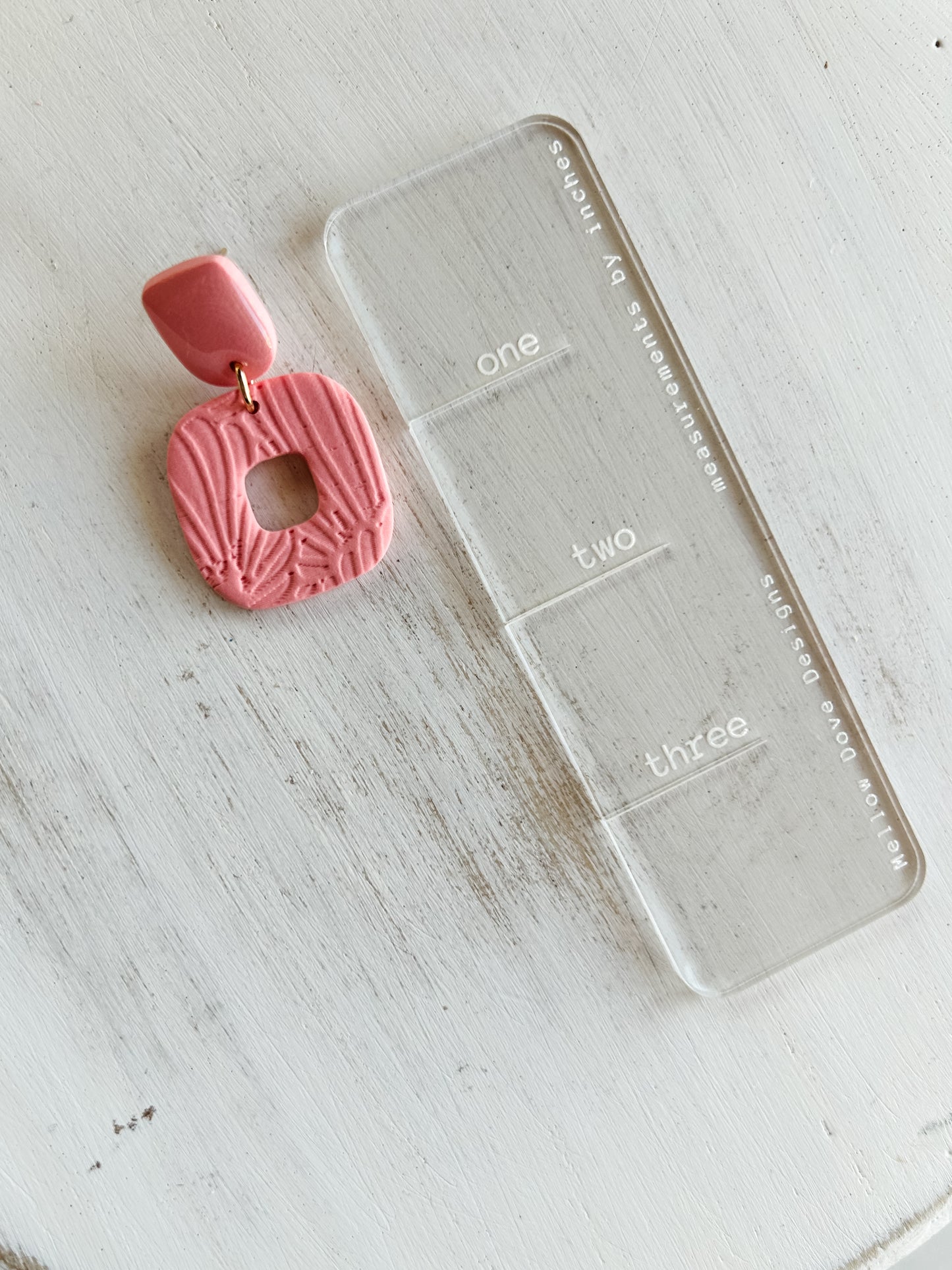 Coral Pink Shell Texture Dangles