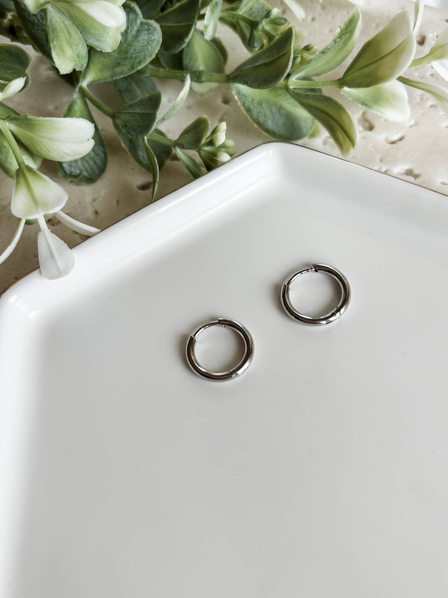 Classic Silver Hoops | CHARM BAR | Stainless Steel