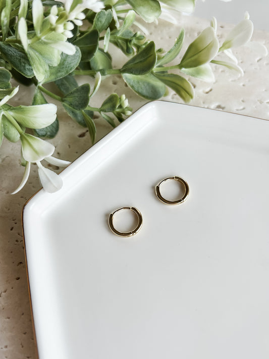 Classic Gold Hoops | CHARM BAR | 14K Gold-Filled