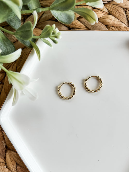 Beaded Bubble Hoop | 14K Gold-Filled
