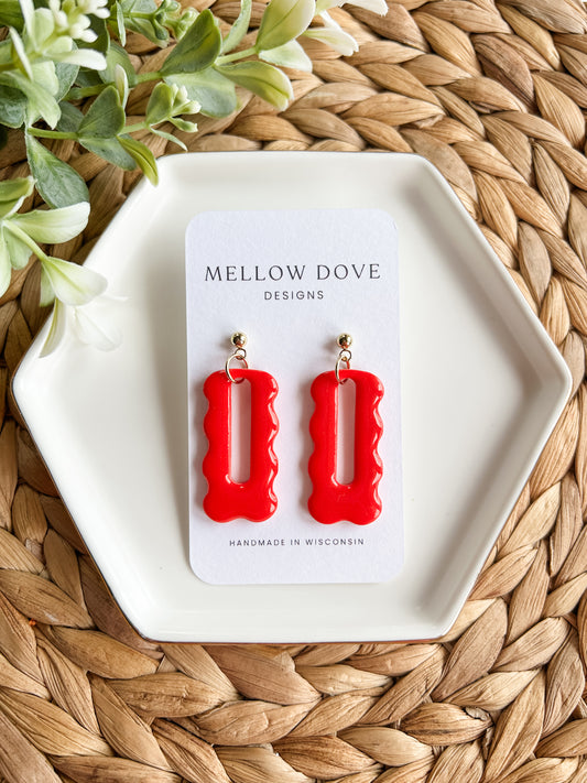 Wavy Rectangles | Red