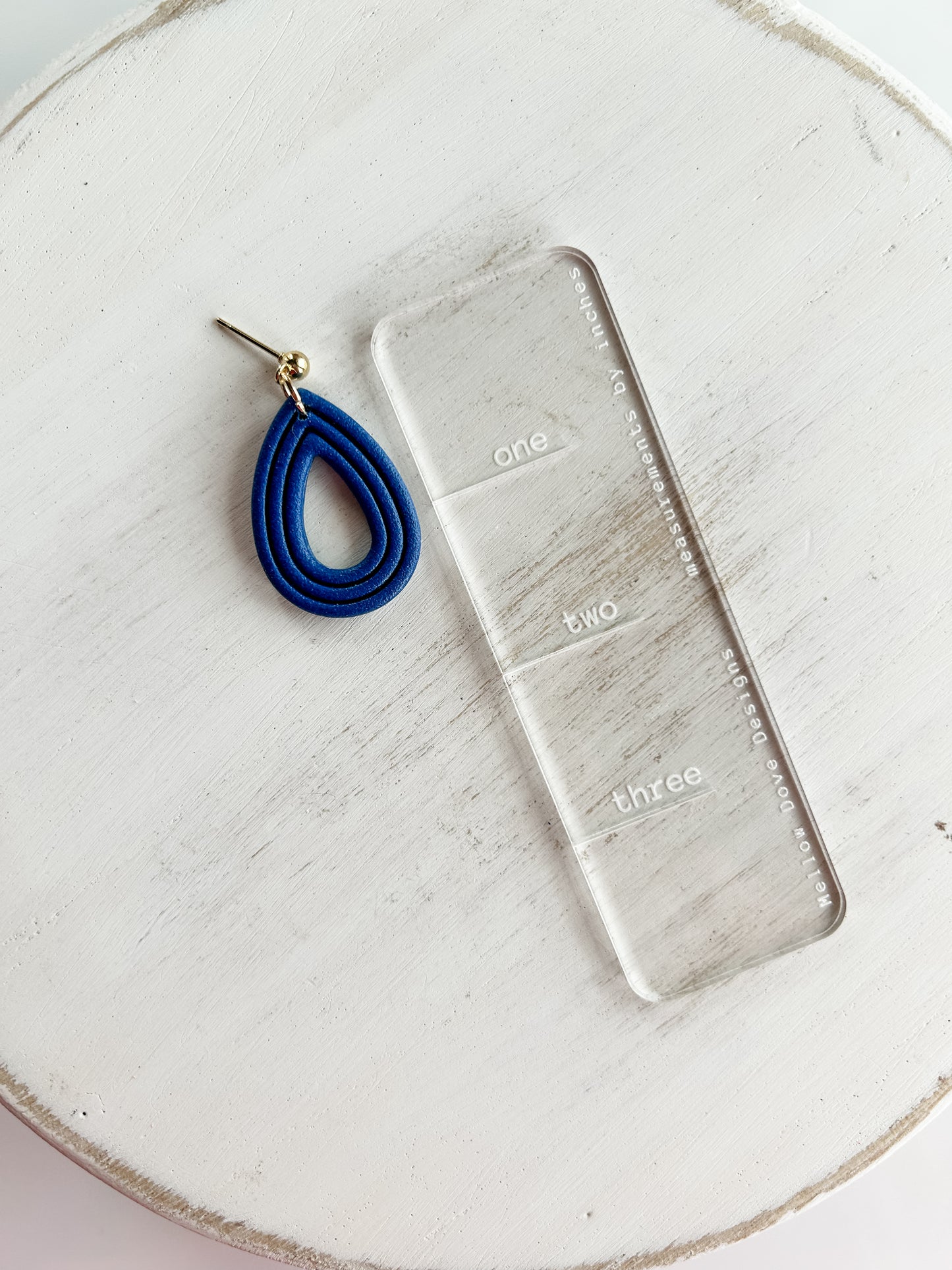 Classic Teardrop Dangles | Navy Blue