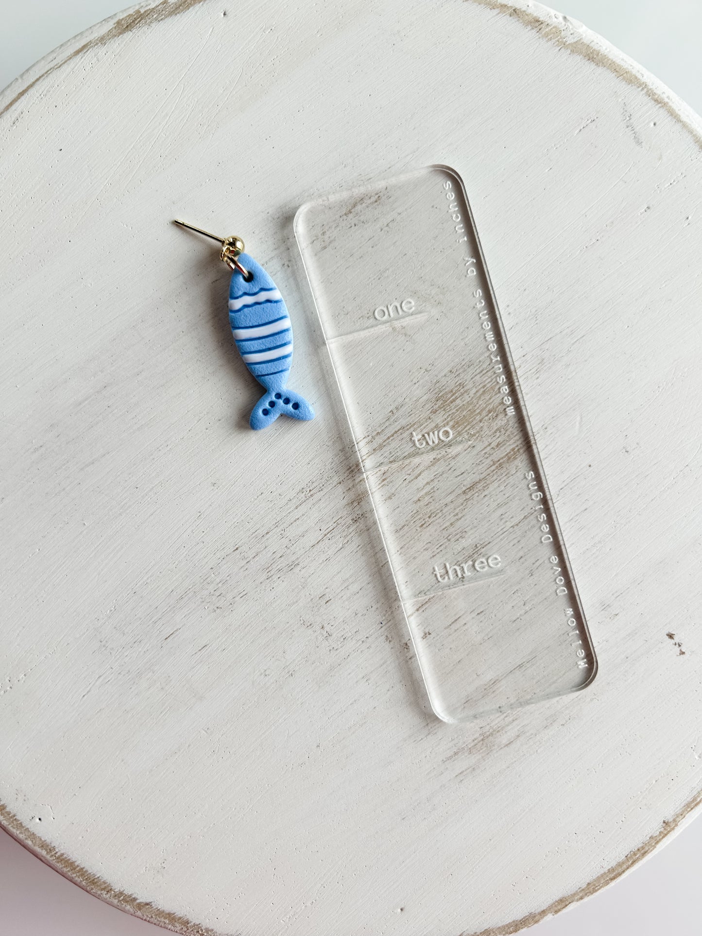 Fish Dangles | Blue + White