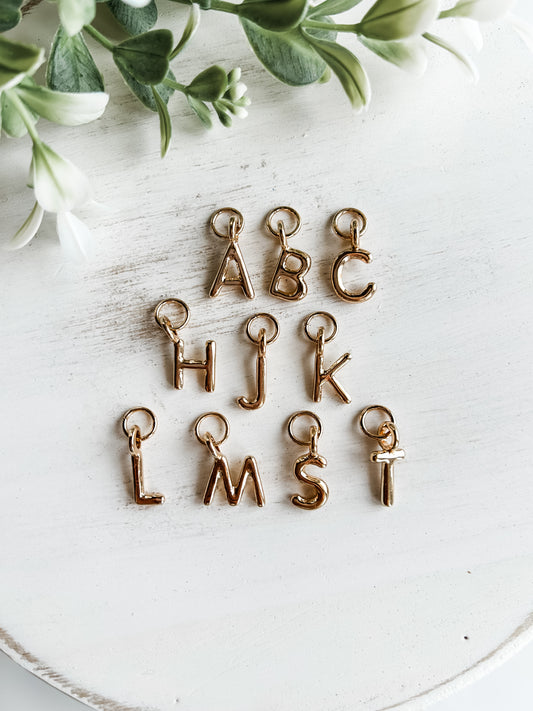 Initial Charms- ADD ON TO ANY CARABINER NECKLACE