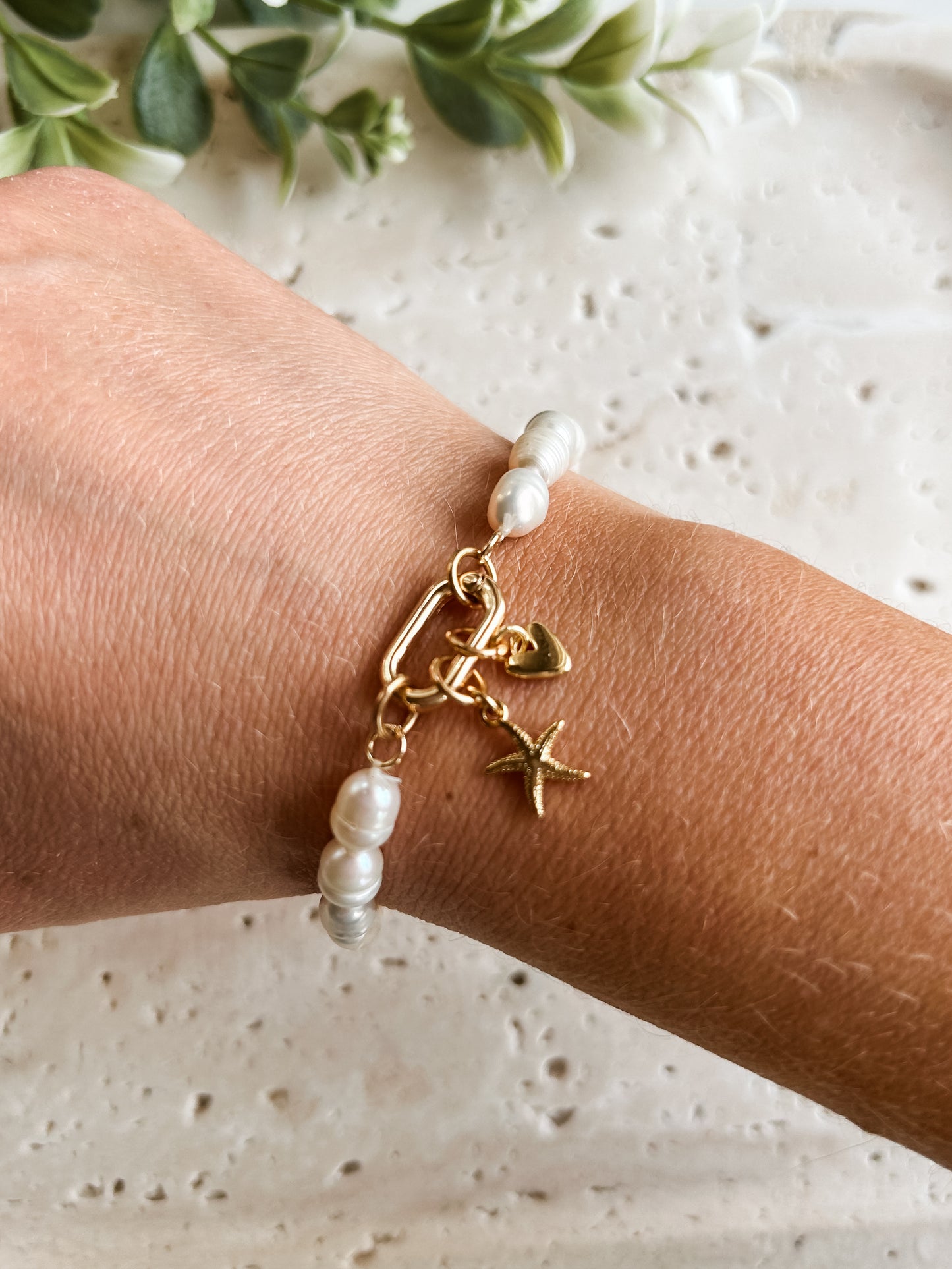 Freshwater Pearl Charm Bracelet