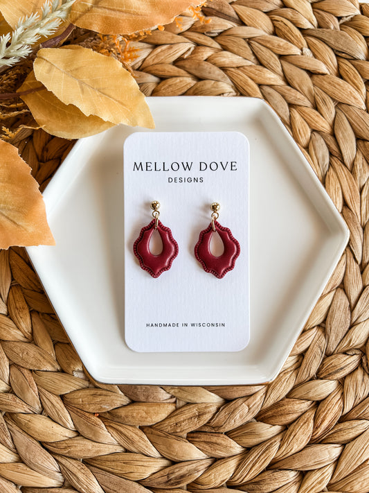 Burgundy Charm Drop