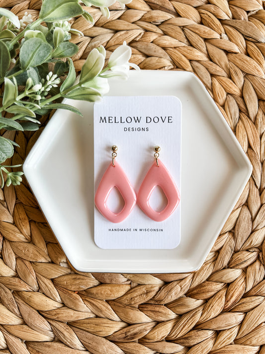 Coral Pink Diamond Drop