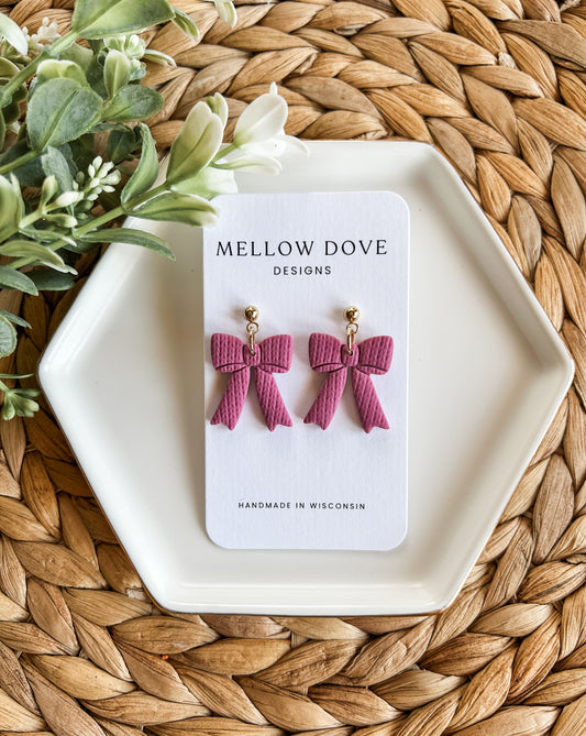 Purple Linen Bows
