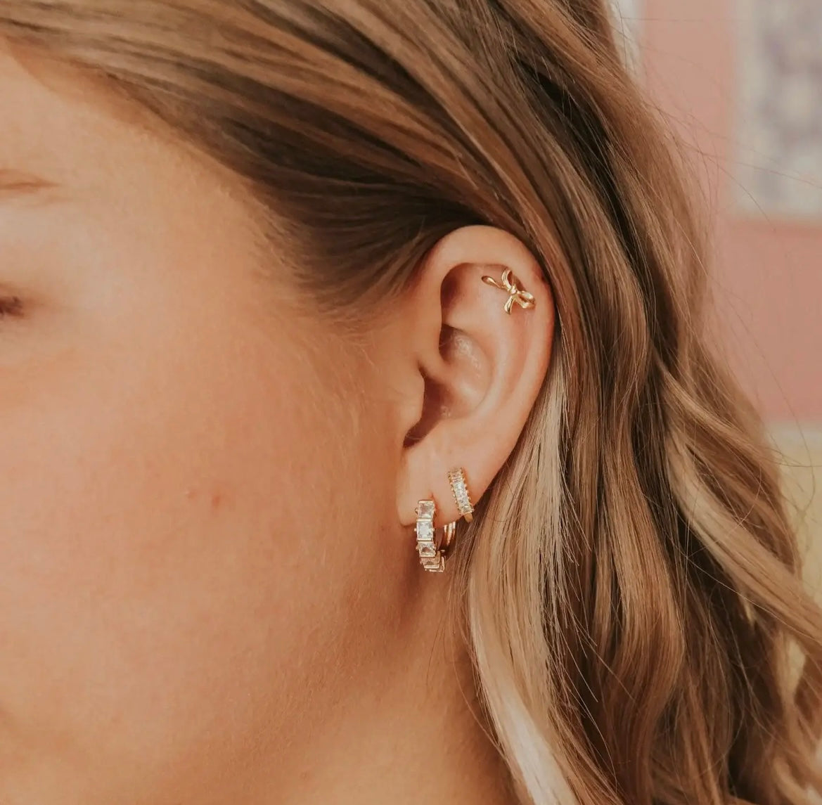 Charlotte Diamond Gold-Filled Hoops