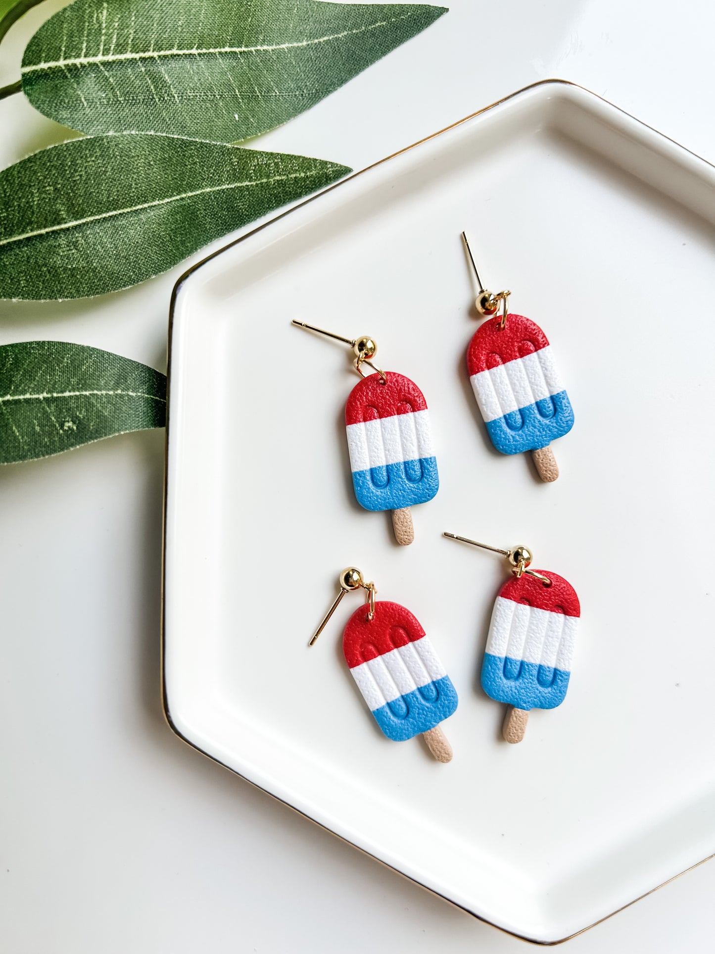 Patriotic Summer Popsicle Earrings