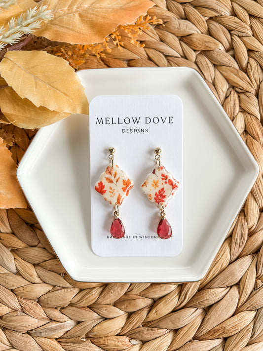Fall Floral Statement Earring