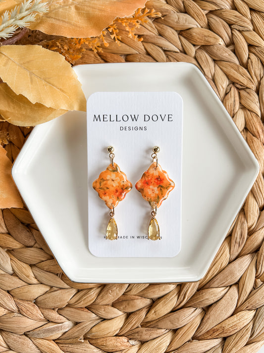 Vintage Floral Statement Earrings