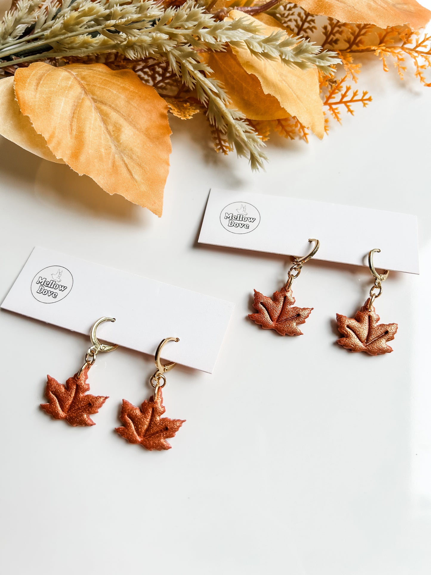Fall Leaf Hoops