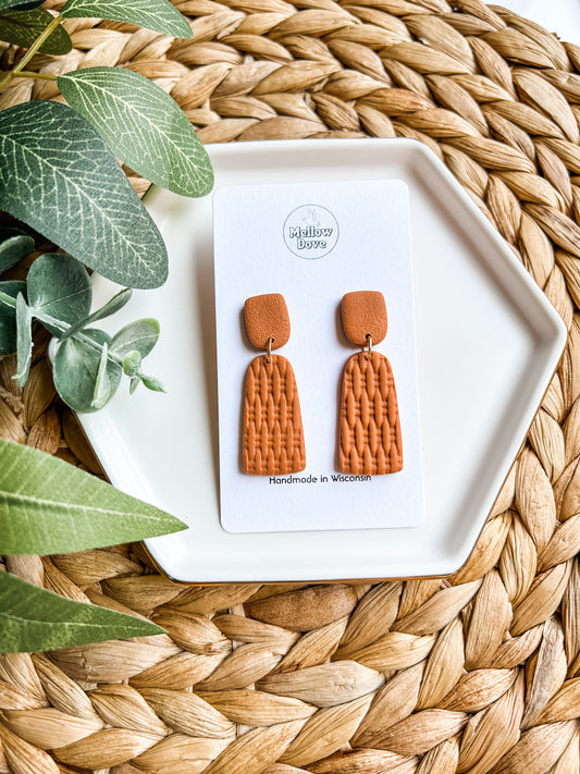 PILAR - Pumpkin Spice Rattan Dangles