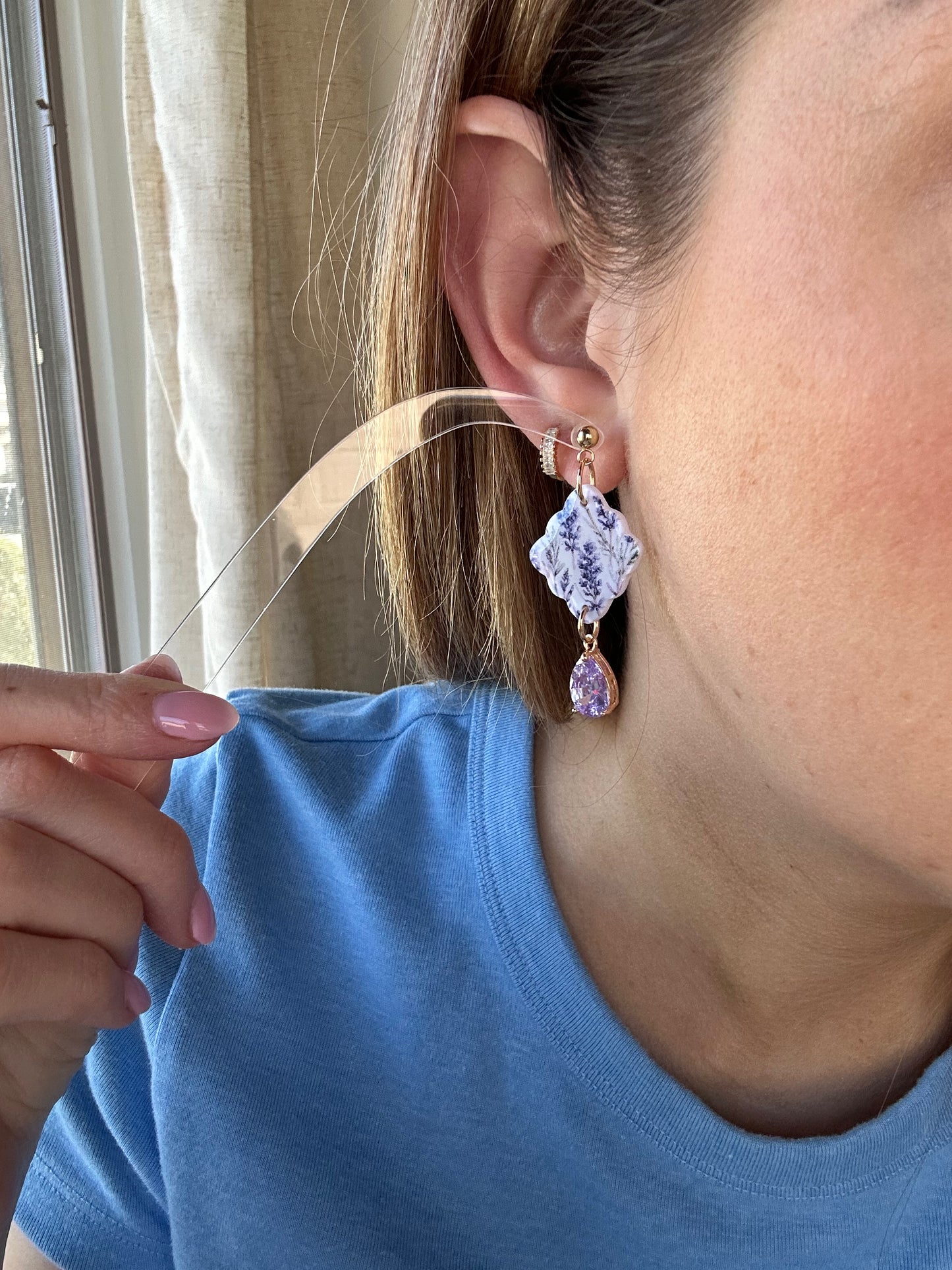 Lavender Statement Earring