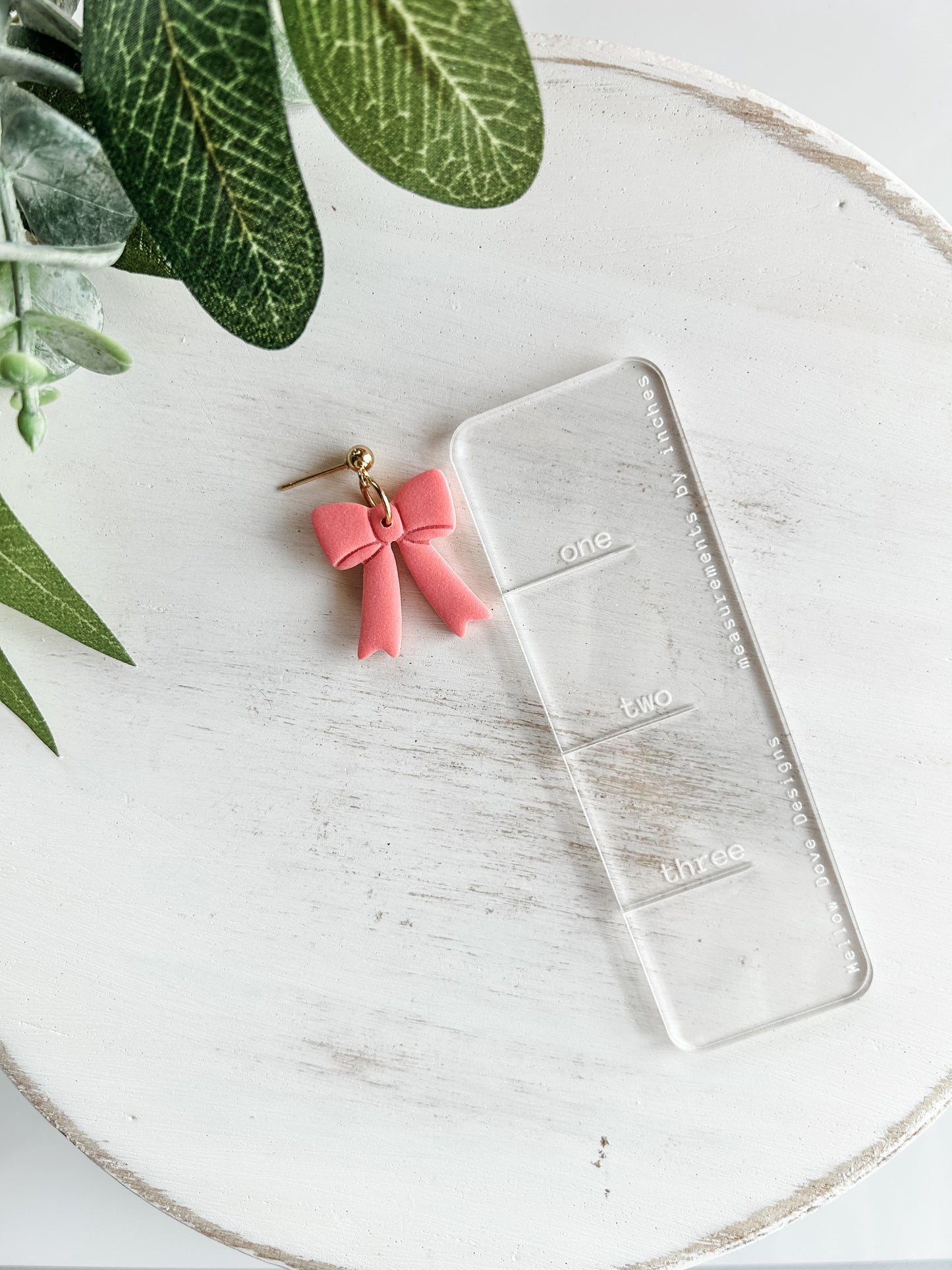 Pink Bow Earrings