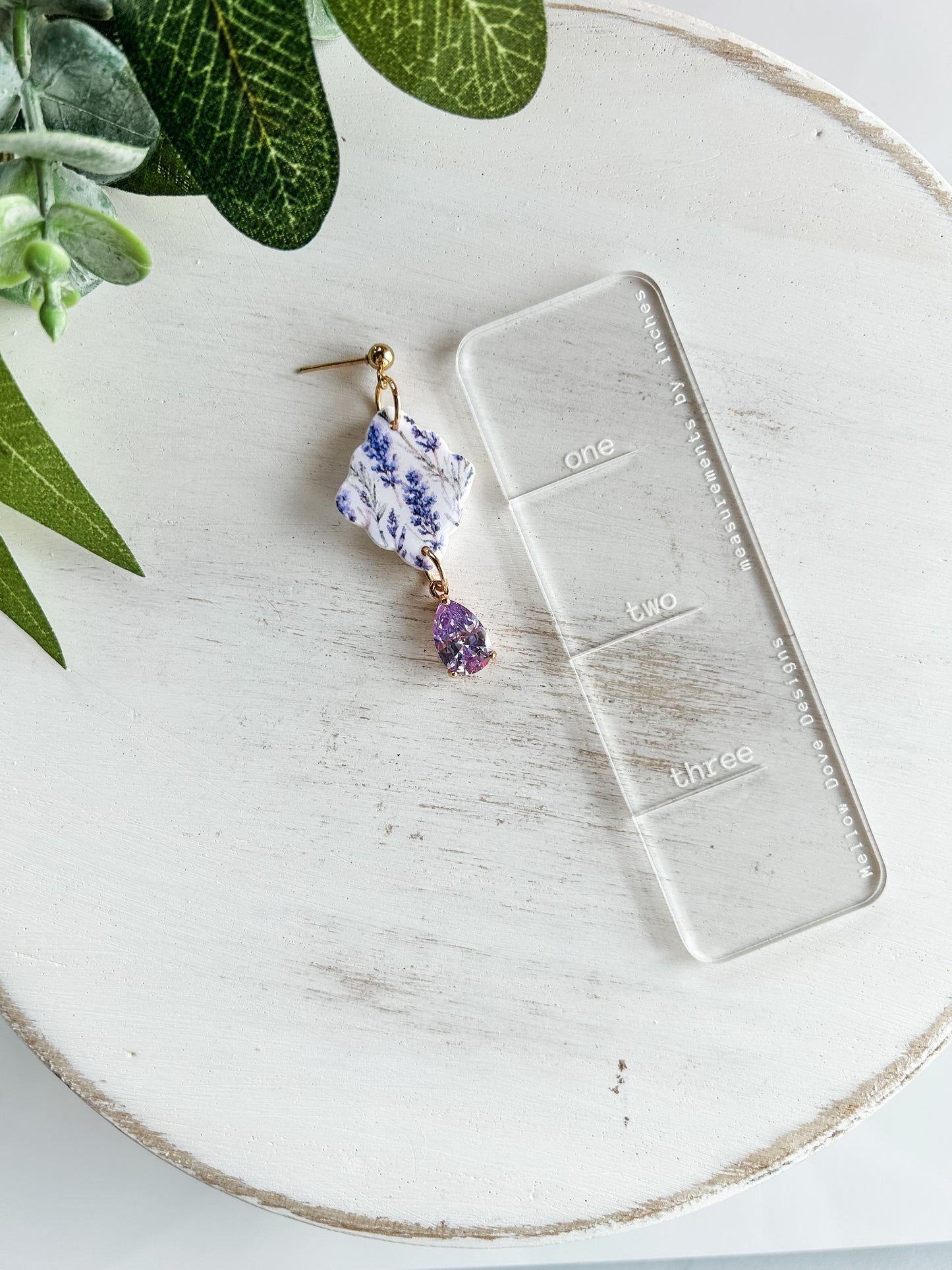 Lavender Statement Earring