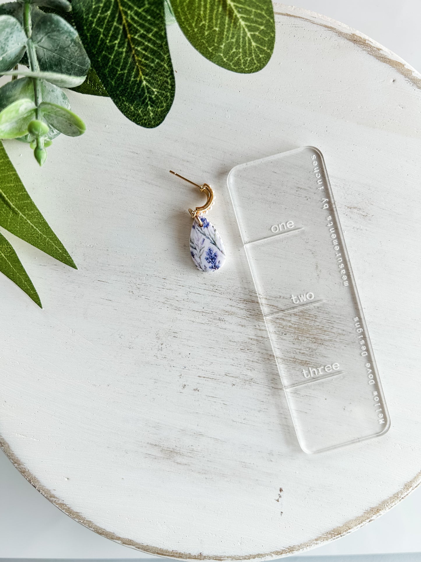 Lavender Drop with Pearl Hoop