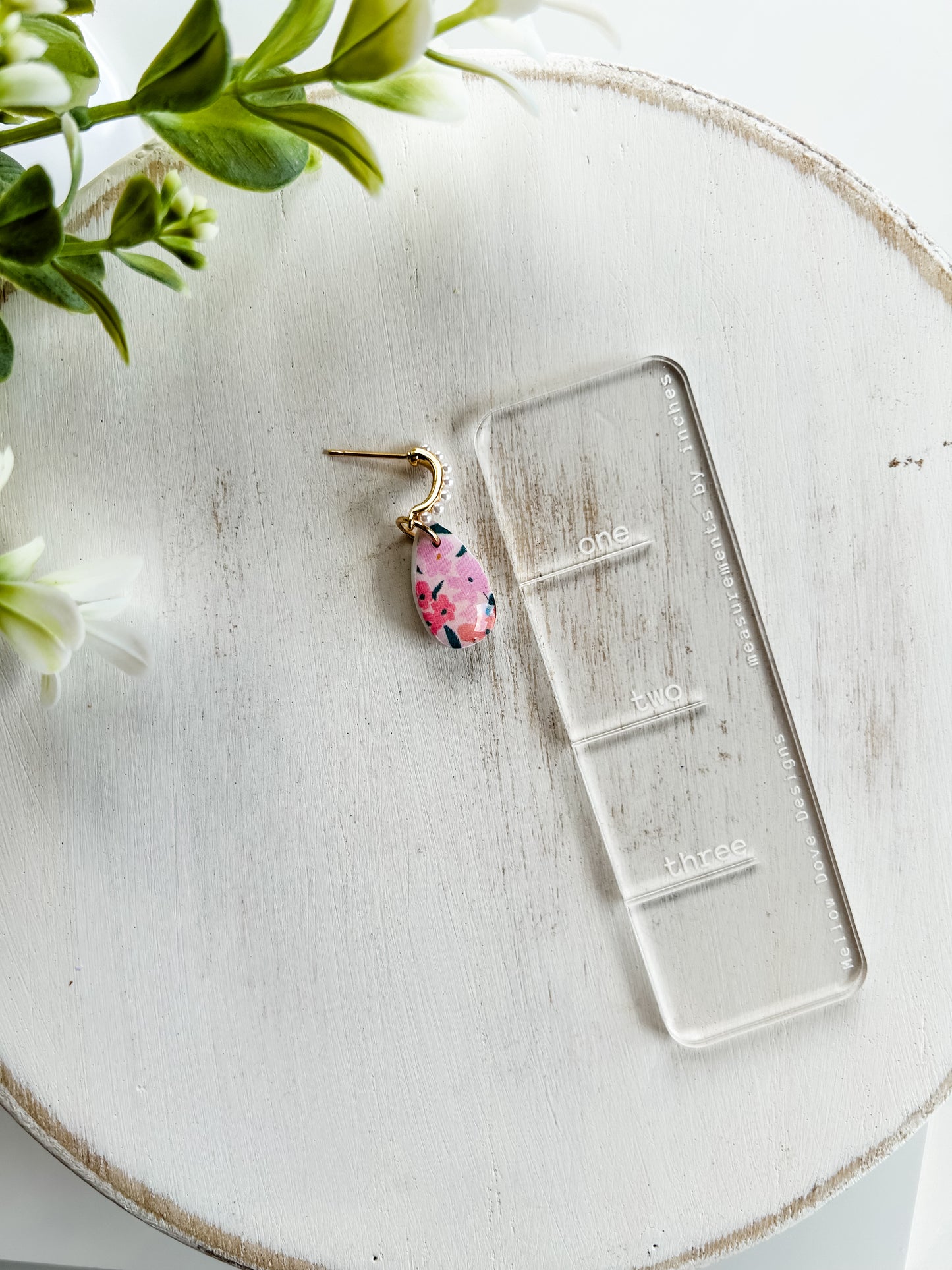 Fiesta Floral Earrings with Pearl Hoop