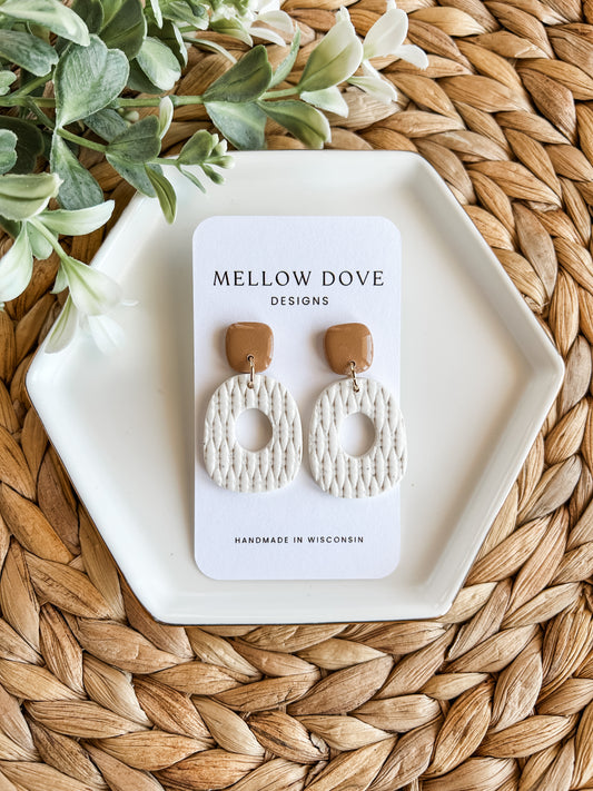 Ivory Rattan Earrings