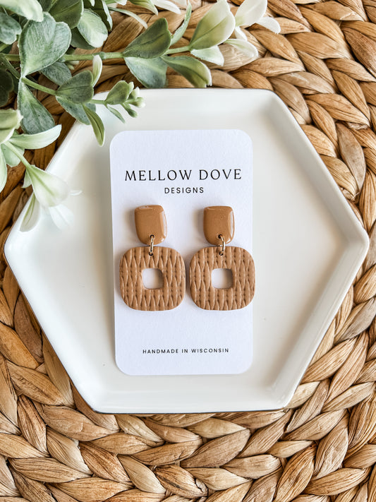 Caramel Rattan Earrings