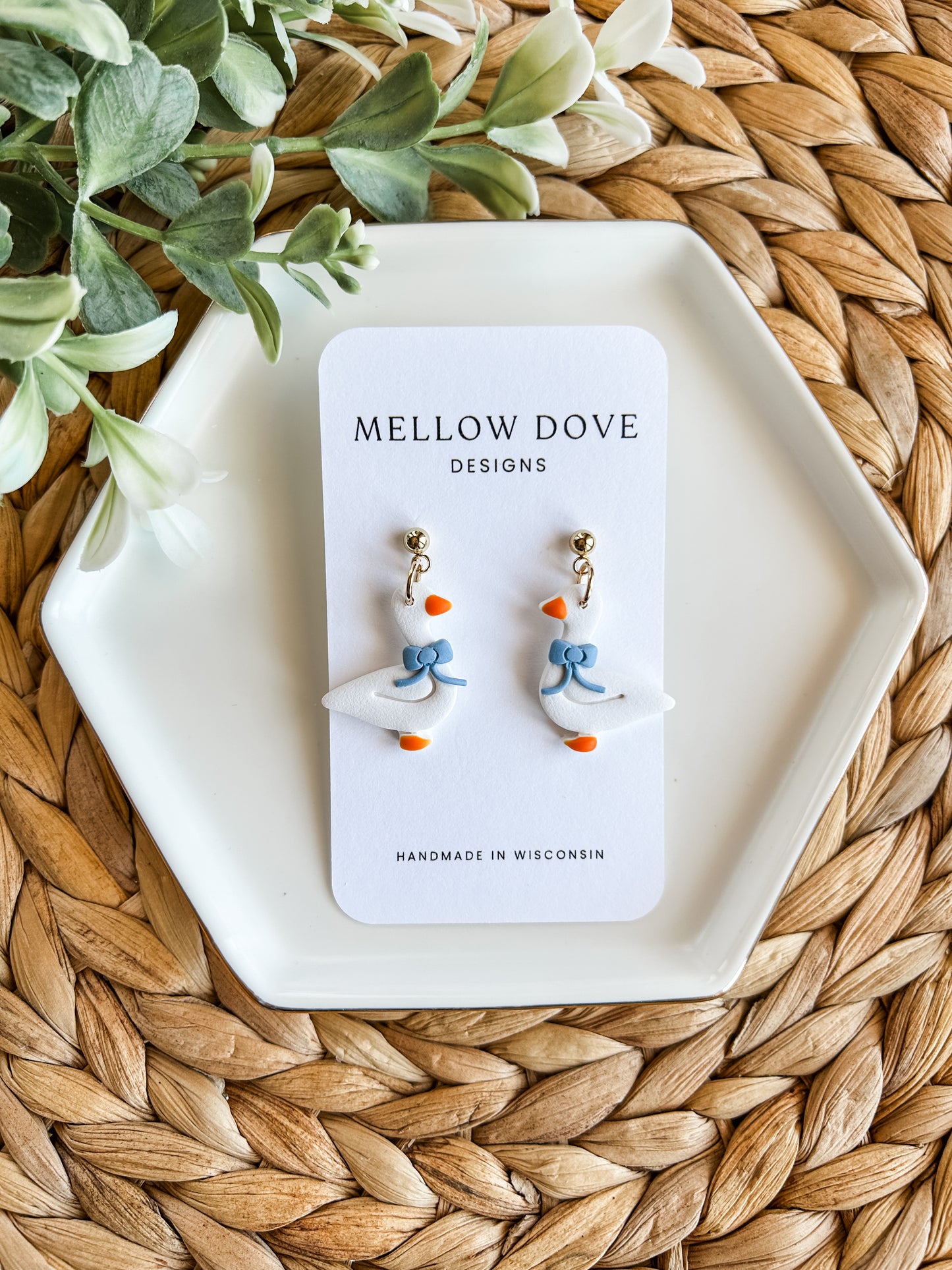 Country Kitchen Goose Earrings