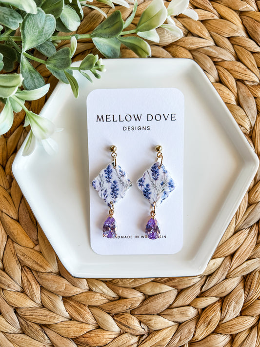 Lavender Statement Earring