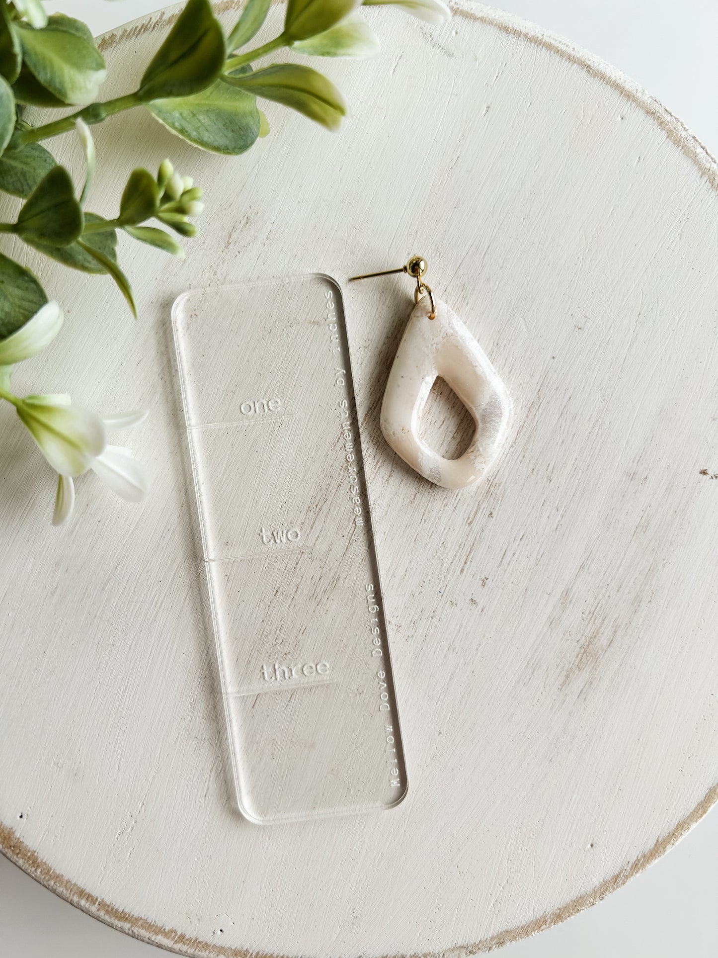 Vanilla Marble | Diamond Drop Earrings