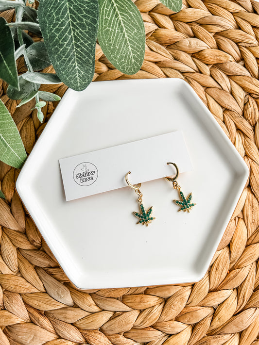 Mary Jane Charm Hoops